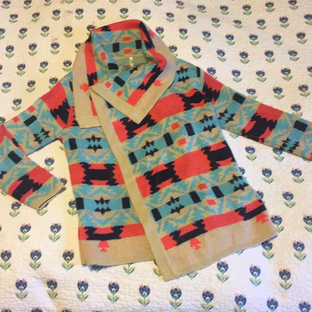 Adorable Aztec sweater. Barely worn